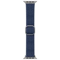 Uniq Aspen Braided bandje Apple Watch Series 1 t/m 9 / SE (38/40/41 mm) | Series 10 / 11 (42 mm) - Oxford Blue
