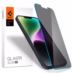 Spigen EZ Fit GLAS.tR Privacy Glass Screenprotector - 1 pack Apple iPhone 17e / 16e / 14 / 13 / 13 Pro