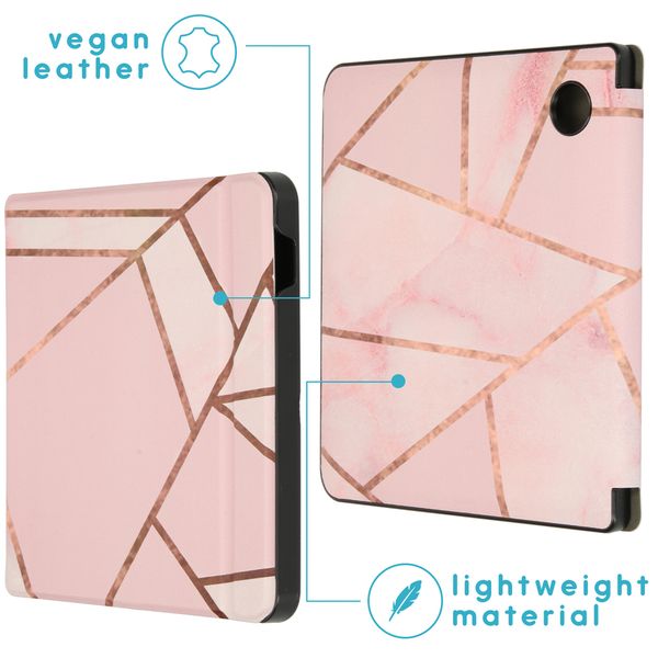 imoshion Design Slim Hard Case Sleepcover met stand Tolino Vision 5 -Pink Graphic