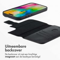 Accezz Leather Bookcase 2-in-1 met MagSafe Apple iPhone 16 - Onyx Black
