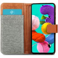 imoshion Luxe Canvas Bookcase Samsung Galaxy A51 - Grijs