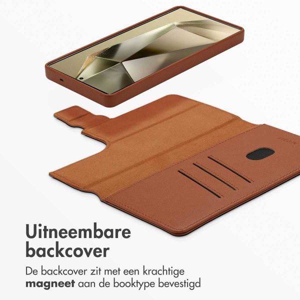 Accezz Leather Bookcase 2-in-1 met MagSafe Samsung Galaxy S25 Ultra - Sienna Brown