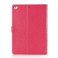 Klavertje Bloemen Bookcase iPad 6 (2018) 9.7 inch / iPad 5 (2017) 9.7 inch - Fuchsia