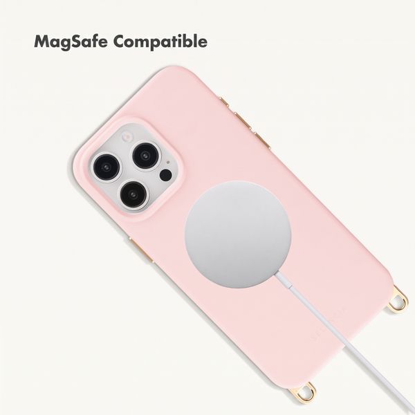 Selencia Rivièra MagSafe Back Cover with detachable hooks Apple iPhone 15 Pro Max - Sorbet Pink