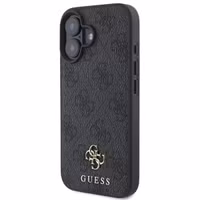 Guess 4G Metal Logo Backcover MagSafe Apple iPhone 16 - Zwart