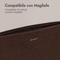 Selencia Teddy Laptop hoes 13-14 inch - Laptopsleeve - Choco Brown