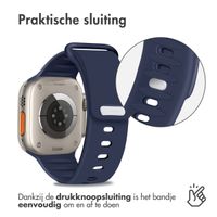 imoshion Siliconen bandje Apple Watch Series 1-10 / SE / Ultra (2) - 42/44/45/46/49 mm - Donkerblauw