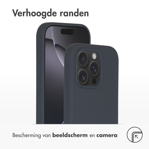 Accezz Liquid Silicone Backcover met MagSafe Apple iPhone 16 Pro - Donkerblauw