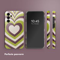 Selencia Vivid Tough Backcover Samsung Galaxy A15 (5G/4G) - Double Hearts Plum Fern