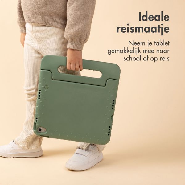 imoshion Kidsproof Backcover met handvat Apple iPad 11 (2025) 11 inch A16 / iPad 10 (2022) 10.9 inch - Olive Green