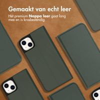 Accezz Premium Leather Slim Bookcase Apple iPhone 14 Plus - Groen