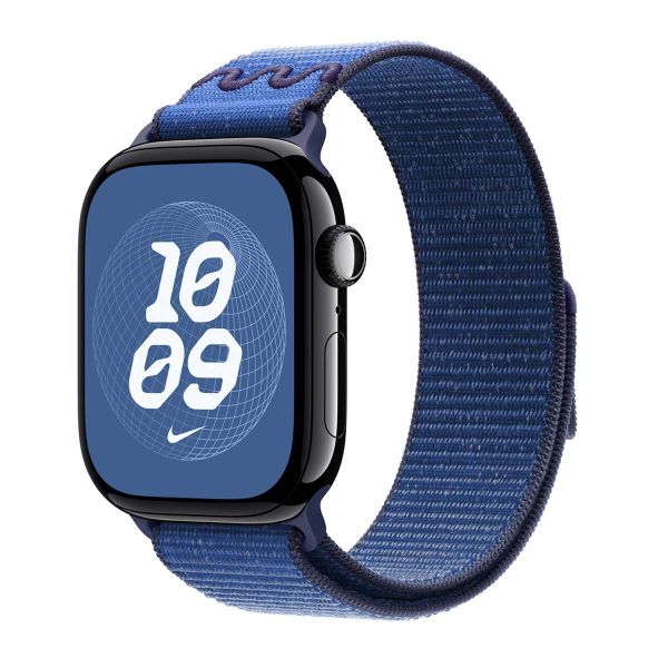 Apple Nike Sport Loop Band Apple Watch Series 1 t/m 11 / SE / Ultra (44/45/46/49 mm) - Blue Ribbon