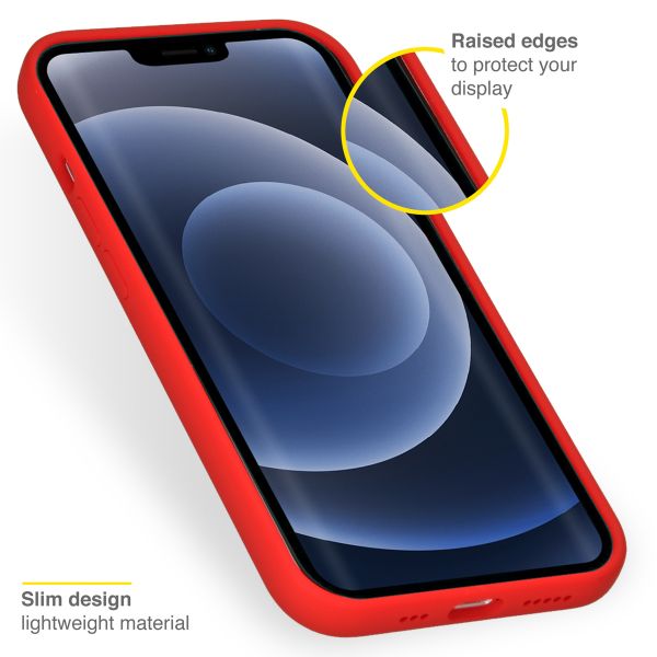 Accezz Liquid Silicone Backcover iPhone 13 Pro - Rood