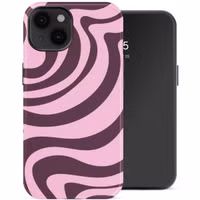 Selencia Vivid Backcover Apple iPhone 14 - Wavy Swirl Pink Plum
