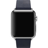 Apple Leather Band Modern Buckle Apple Watch Series 1-9 / SE - 38/40/41 mm / Series 10 - 42 mm - Maat L - Blauw