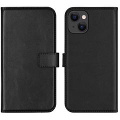 Selencia Echt Lederen Bookcase Apple iPhone 13 - Zwart