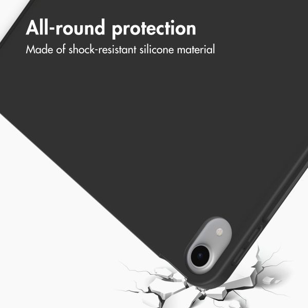 Accezz Smart Silicone Book Case Apple iPad Air 11 inch (2026) M4 / (2025) M3 / (2024) M2 / Air 5 (2022) / Air 4 (2020) - Black