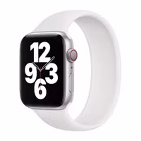 Apple Siliconen solobandje Apple Watch | 38/40/41/42 mm - Maat 7 - White