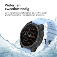 imoshion QuickFit® Stripe Siliconenbandje Garmin Watch | 22 mm aansluiting - Lichtblauw