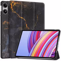 imoshion Trifold Design Bookcase Xiaomi Redmi Pad Pro / POCO Pad - Black Marble