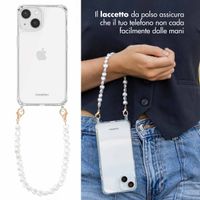 imoshion Backcover met koord + armband Apple iPhone 13 - Parels Hartjes