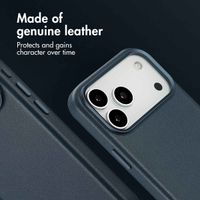 Accezz Leather Back Cover with MagSafe Apple iPhone 17 Pro Max - Nightfall Blue