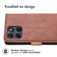 imoshion Luxe Bookcase Motorola Moto G77 - Bruin