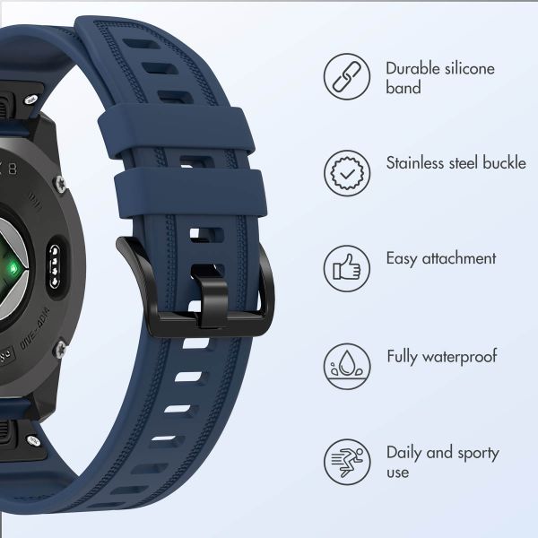 imoshion QuickFit® Line Silicone Band - Garmin QuickFit® 20 mm attachment - Dark Blue