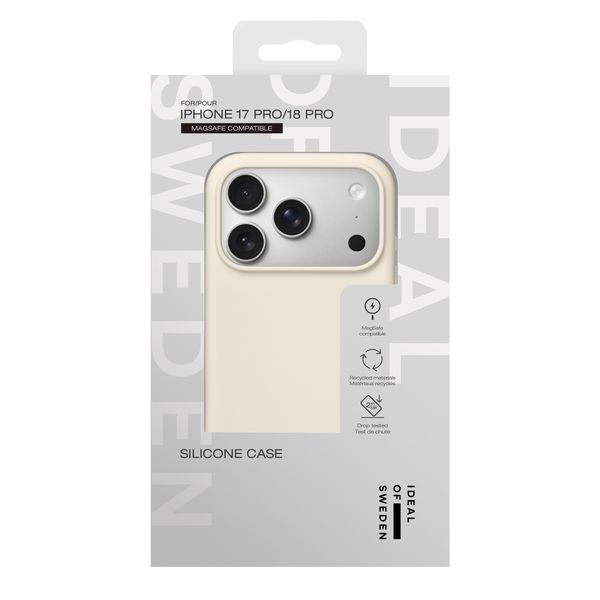 iDeal of Sweden Silicone Case met MagSafe Apple iPhone 18 Pro / 17 Pro - Cloud Dancer