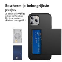 imoshion Backcover met pasjeshouder Apple iPhone 12 (Pro) - Zwart