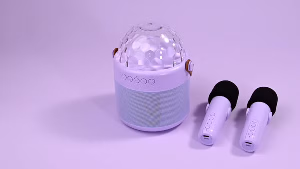 imoshion Sing & Shine Karaoke set - Speaker en 2 Microfoons - Lavender Lilac