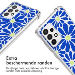 imoshion Design hoesje met koord Samsung Galaxy A52(s) (5G/4G) - Cobalt Blue Flowers Connect