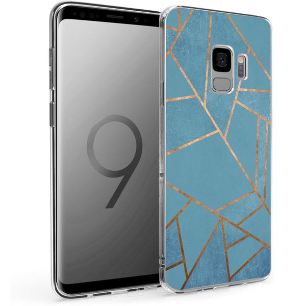 imoshion Design hoesje Samsung Galaxy S9 - Grafisch Koper / Blauw