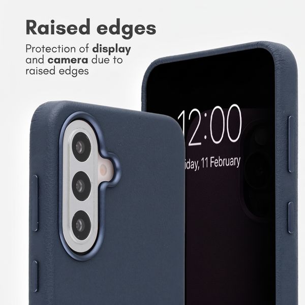 Accezz Leather Case with MagSafe Samsung Galaxy A57 (5G) - Nightfall Blue
