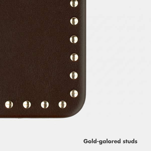 Selencia Studs Back Cover with MagSafe Apple iPhone 15 - Cacao Crush