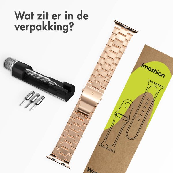 imoshion Stalen bandje Apple Watch Series 1 t/m 11 / SE / Ultra (44/45/46/49 mm) - Rosé Goud
