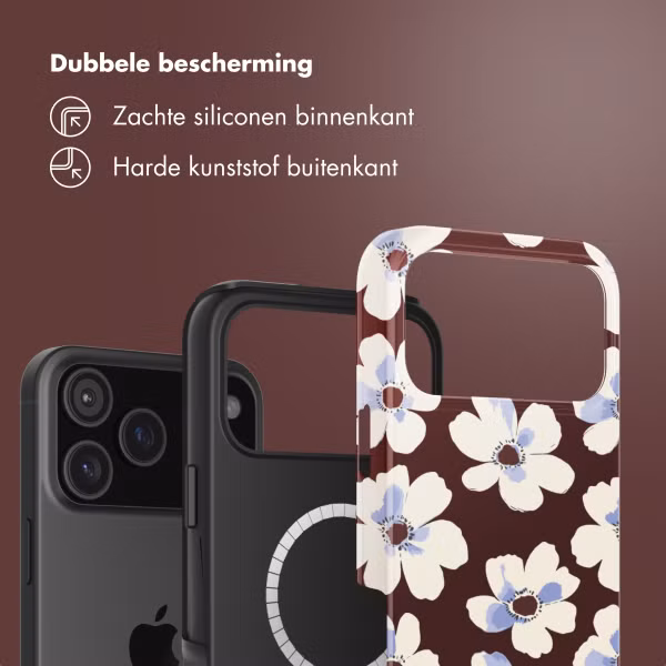 Selencia Vivid Backcover met MagSafe Apple iPhone 17 Pro Max - Choco Flower Pop