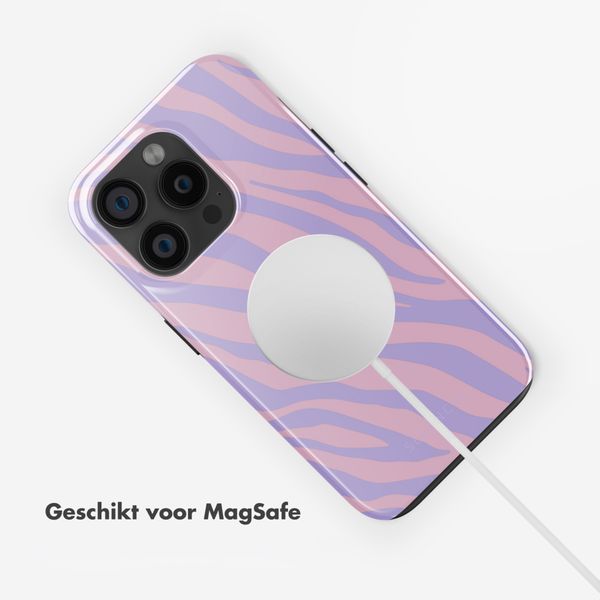 Selencia Vivid Backcover met MagSafe Apple iPhone 15 Pro - Zebra Light Pink Lilac