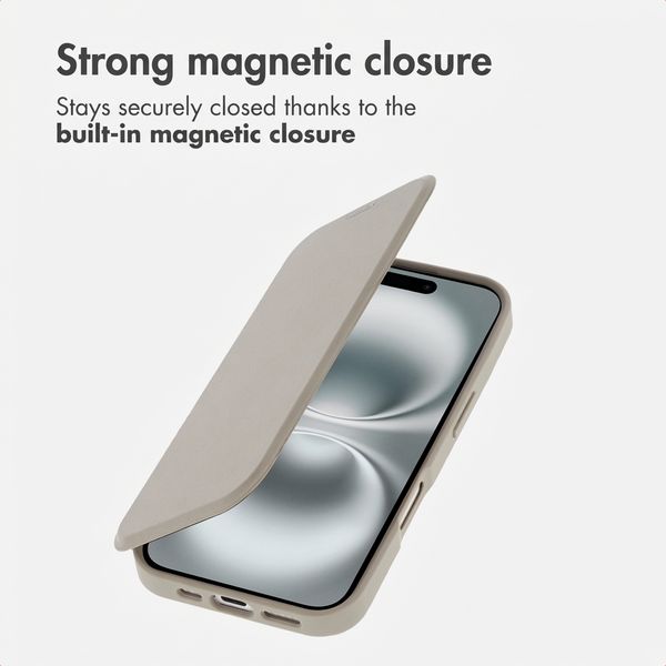 imoshion Transparent Bookcase with MagSafe Apple iPhone 16 - Beige