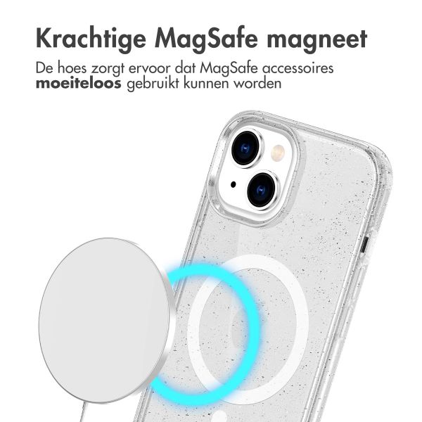imoshion Sparkle Backcover met MagSafe Apple iPhone 14 - Glitter Transparant