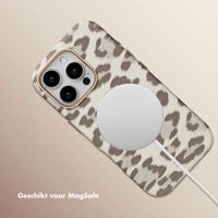 Selencia Sabi Backcover Panterprint met MagSafe Apple iPhone 16 Pro - Soft Ivory