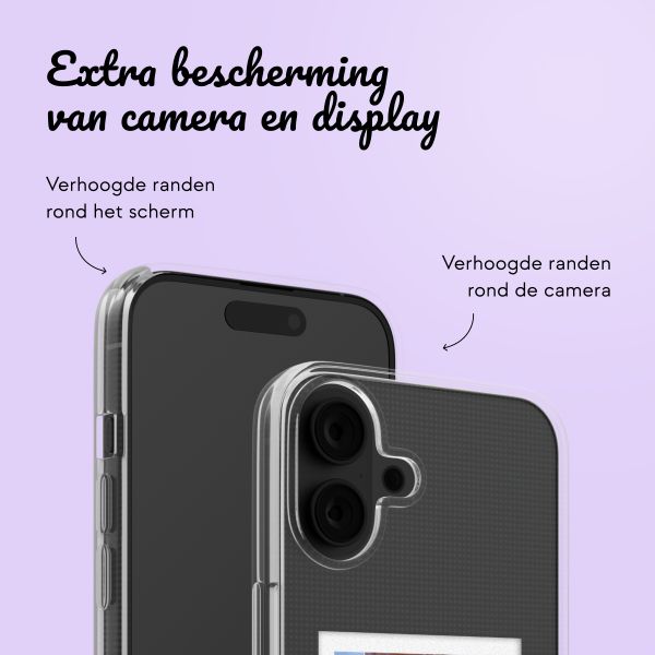 Hoesje met eigen foto en/of tekst Apple iPhone 16 - Polaroid