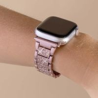 Selencia Sparkle schakelband Apple Watch Series 1 t/m 9 / SE (38/40/41 mm) | Series 10 / 11 (42 mm) - Roze