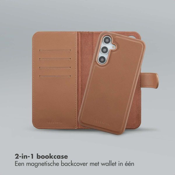 Selencia Olyn Uitneembare Bookcase met MagSafe Samsung Galaxy A35 / A55 - Bruin