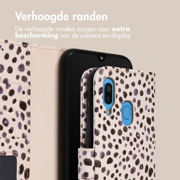 imoshion Design Bookcase Samsung Galaxy A40 - Black And White Dots