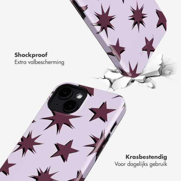 Selencia Vivid Backcover met MagSafe Apple iPhone 14 - Stars Plum Lilac