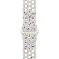 Apple Nike Sport Band Apple Watch Series 1 t/m 9 / SE (38/40/41 mm) | Series 10 / 11 (42 mm) - Maat M/L - Pure Platinum