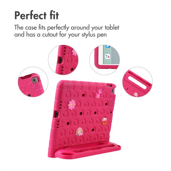 imoshion Kidsproof Tablet Case with Detachable Dolls Apple iPad 9 (2021) 10.2 inch / iPad 8 (2020) 10.2 inch / iPad 7 (2019) 10.2 inch - Pink