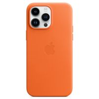 Apple Leather Back Cover with MagSafe Apple iPhone 14 Pro Max - Orange