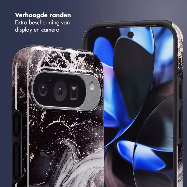Selencia Vivid Backcover Google Pixel 10 / 10 Pro - Chic Marble Black